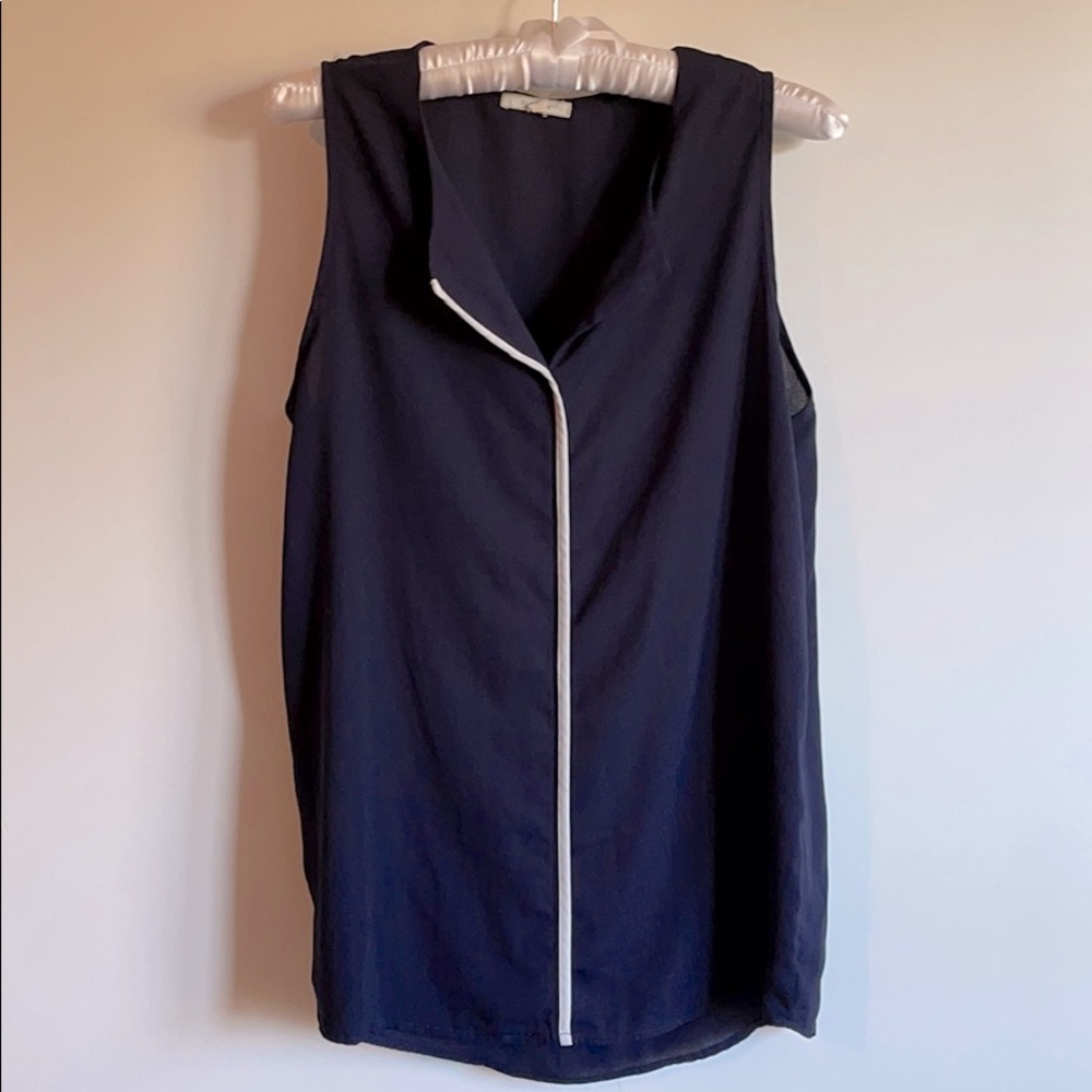 Navy Pleione Sleeveless Top